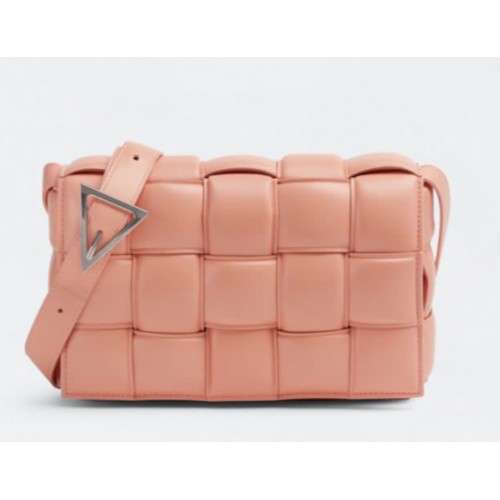 Bottega Veneta GEPOLSTERTE KASSETTENTASCHE Wildleder 591970 Peachy