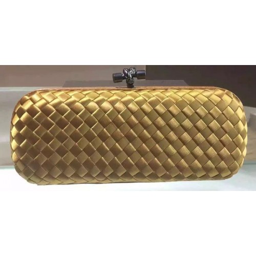Bottega Veneta STRETCH Knot Schaffell-Leder-Clutch BV8651 Bronze