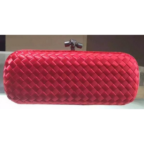 Bottega Veneta STRETCH Knot Schaffell-Leder-Clutch BV8651 Rot