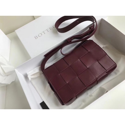 Bottega Veneta Lammfellweberei Original Leder 578004 Wein