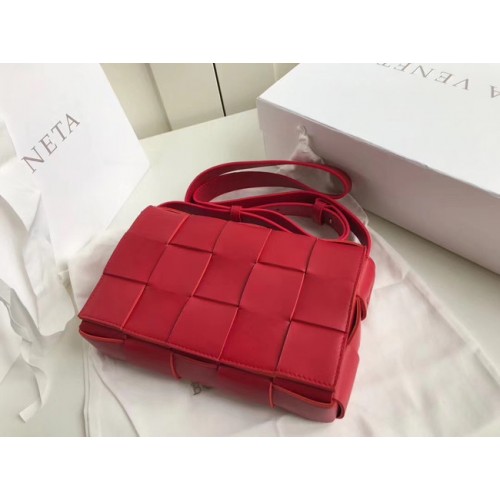 Bottega Veneta Lammfellweberei Original Leder 578004 rot