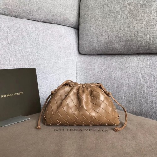 Bottega Veneta Schaffell Weberei Original Leder BV3693 Braun