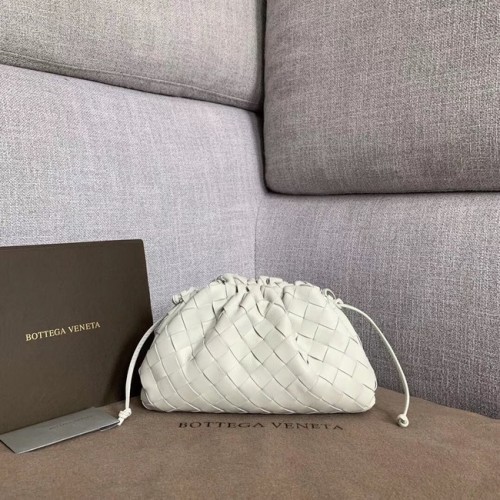 Bottega Veneta Schaffell Weberei Original Leder BV3693 Weiß
