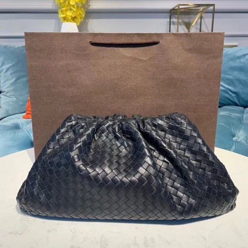 Bottega Veneta Schaffell Weberei Original Leder BV3694 Schwarz