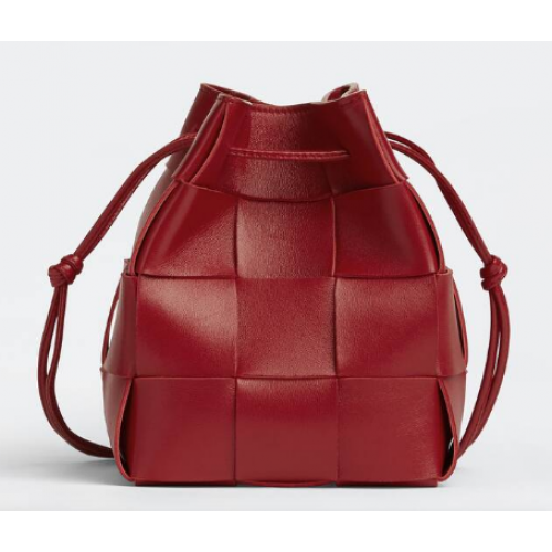Bottega Veneta Small Cassette Bucket Bag 680218 rot