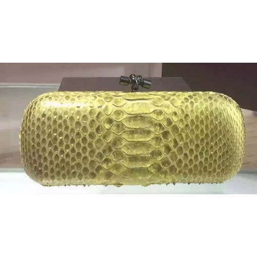 Bottega Veneta Schlangenleder-Knoten-Clutch 8651F
