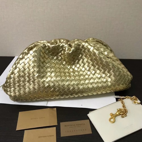 Bottega Veneta Weave Clutch 585853 gold