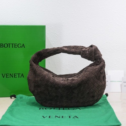Bottega Veneta Handtasche aus gewebtem Wildleder mit Henkel 690225 braun