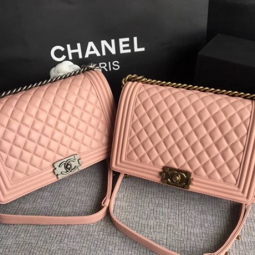Junge Chanel Klappentaschen Original Schafsleder A67088 Pink