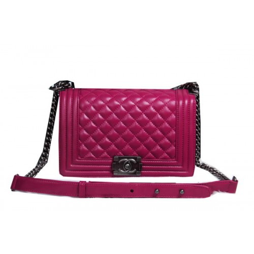 Boy Chanel Flap Umhängetasche Schafsleder CHA2068 Rosy