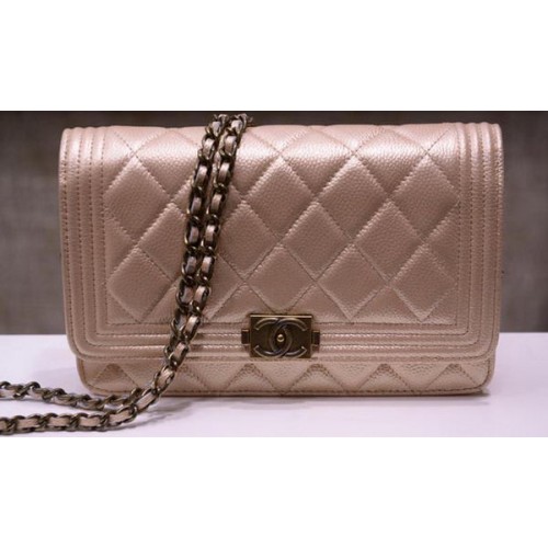 Junge Chanel Mini Flap Taschen Cannage Muster A33815 Gold