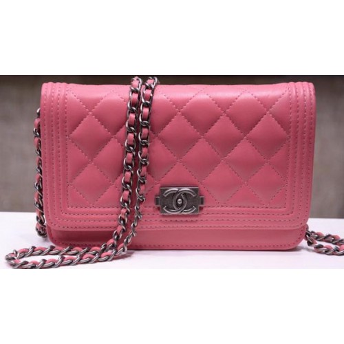 Junge Chanel Mini Flap Taschen Schaffell Leder A33815 Rosa