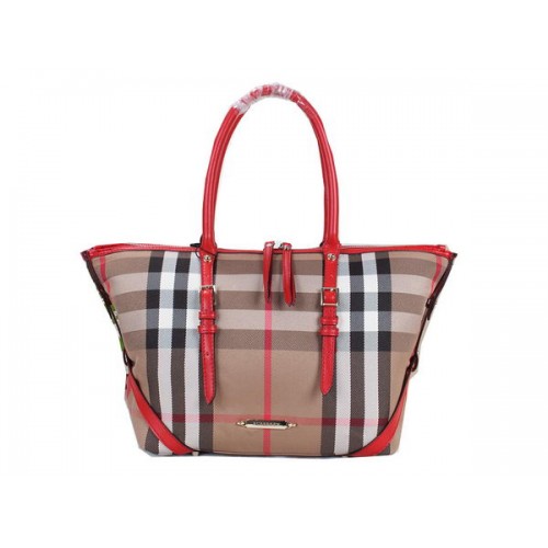 BurBerry House Check Sattelstich-Umhängetasche B20551 Rot