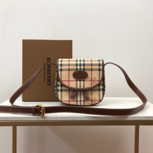 BurBerry Leder Umhängetasche 80113 Weizen