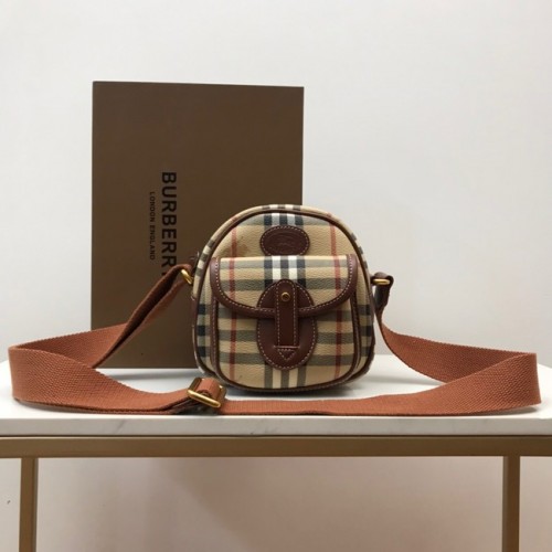 BurBerry Leder Umhängetasche 80115 Weizen