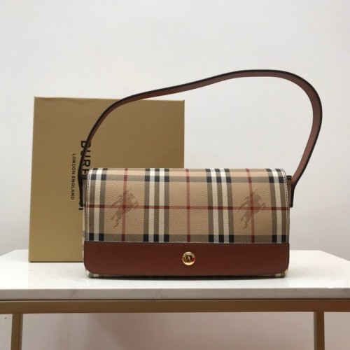 BurBerry Leder Umhängetasche 80118 braun