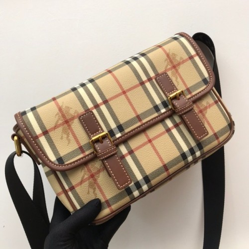 BurBerry Leder Umhängetasche 80119 Weizen