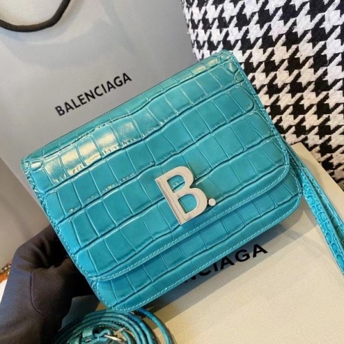 BurBerry Leder Umhängetasche 80195 himmelblau