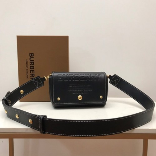 BurBerry Leder Umhängetasche 80266 schwarz