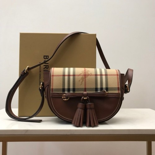 BurBerry Leder Umhängetasche 82665 braun