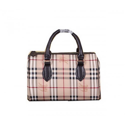 Burberry Medium Haymarket Check Bowling Bag 7903 Braun