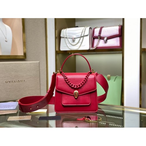 Bvlgari Serpenti Forever Kleine Umhängetasche aus Leder B210763 Rose