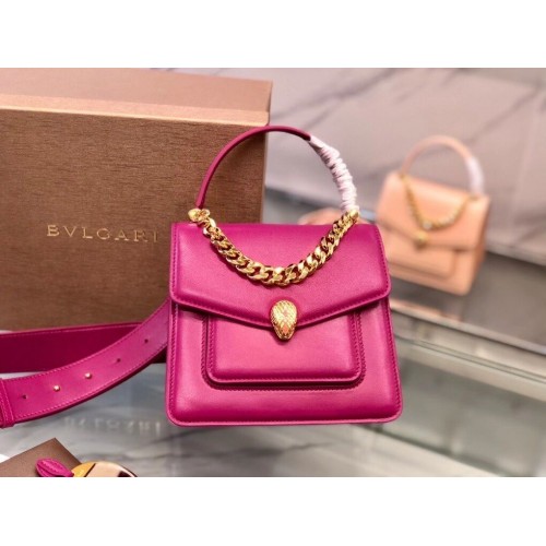 Bvlgari Serpenti Forever kleine Umhängetasche aus Leder B210762 Rose