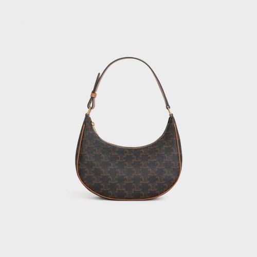 CELINE AVA TASCHE AUS TRIOMPHE CANVAS CL93953 HELLBRAUN