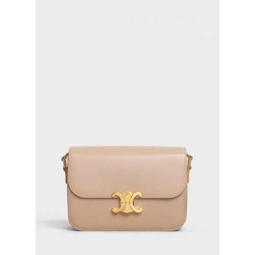 CELINE MITTLERE C-TASCHE AUS ZWEIFARBIGEM GESTEPPTES KALBSLEDER CL87253 Camel