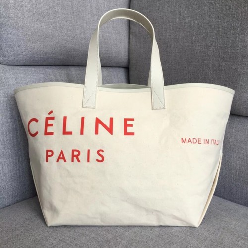 CELINE MEDIUM MADE IN TOTE AUS TEXTIL 83180 WEISS ROT