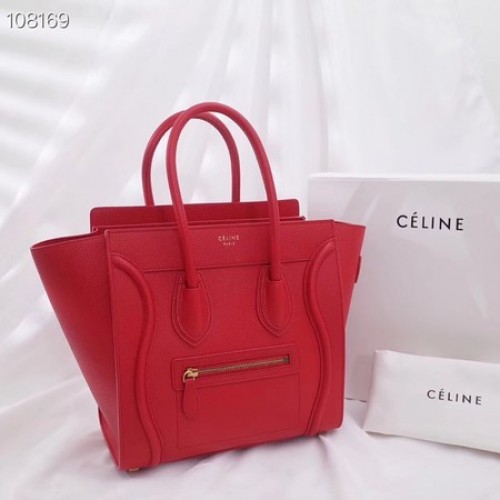 CELINE MICRO LUGGAGE HANDTASCHE AUS LAMINIERTEM LAMMLEDER 167793-10