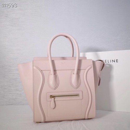 CELINE MICRO LUGGAGE HANDTASCHE AUS LAMINIERTEM LAMMLEDER 167793-23