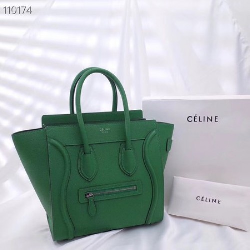 CELINE MICRO LUGGAGE HANDTASCHE AUS LAMINIERTEM LAMMLEDER 167793-4