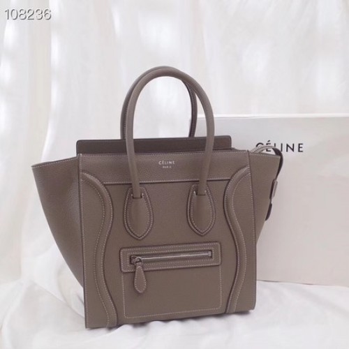 CELINE MICRO LUGGAGE HANDTASCHE AUS LAMINIERTEM LAMMLEDER 167793-6