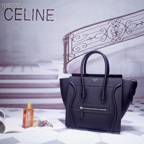 CELINE MICRO LUGGAGE HANDTASCHE AUS LAMINIERTEM LAMMLEDER 167793-7
