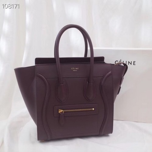CELINE MICRO LUGGAGE HANDTASCHE AUS LAMINIERTEM LAMMLEDER 167793-9