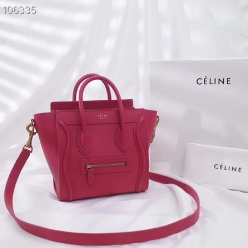 CELINE NANO GEPÄCKTASCHE AUS LAMINIERTEM LAMMLEDER 189244-16