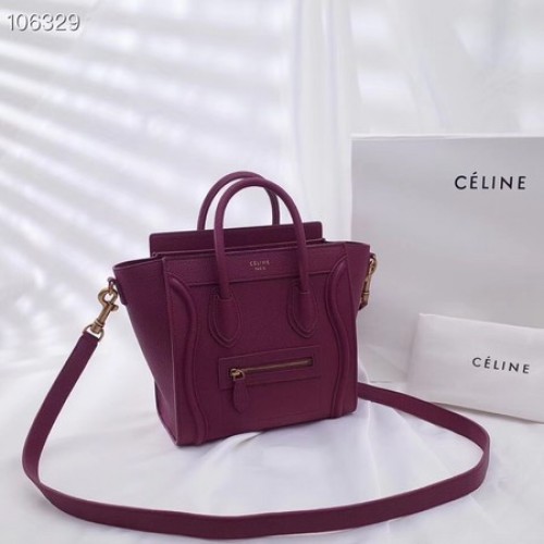 CELINE NANO GEPÄCKTASCHE AUS LAMINIERTEM LAMMLEDER 189244-18