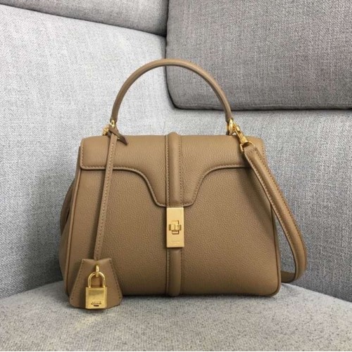 CELINE KLEINE 16 TASCHE AUS SATINIERTEM KALBSLEDER 188003 Khaki