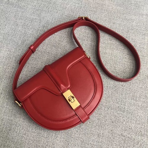 CELINE KLEINE TASCHE BESACE 16 AUS SATINIERTEM KALBSLEDER CROSS BODY 188013 ROT