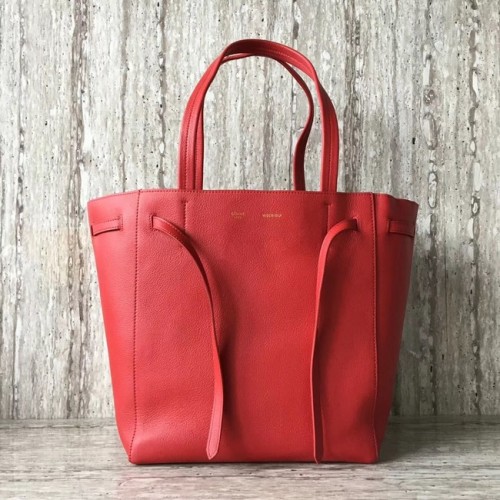 CELINE KLEINE CABAS PHANTOM AUS WEICHEM GENARBTEM KALBSLEDER 17602 rot