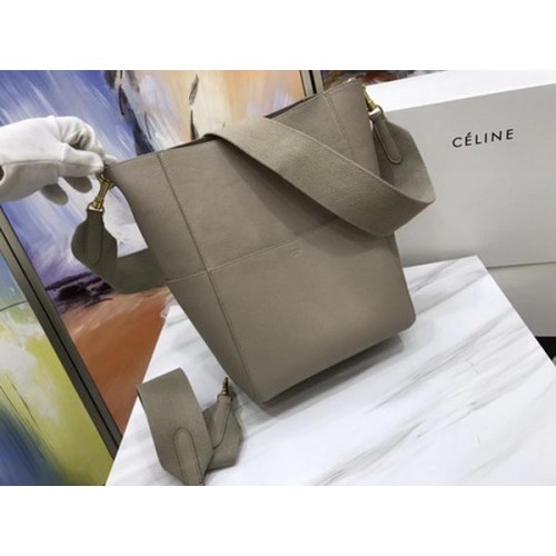 CELINE Sangle Seau Tasche aus Kalbsleder C3369 Apricot