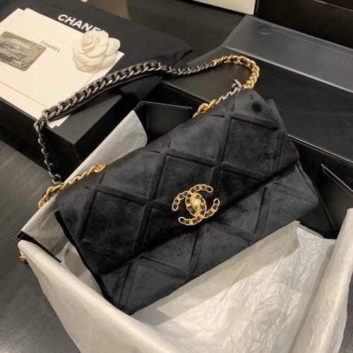 CHANEL 19 Überschlagtasche AS1160 schwarz