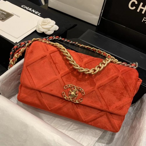 CHANEL 19 Überschlagtasche AS1160 orange