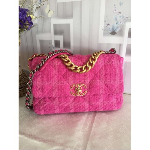 CHANEL 19 Überschlagtasche AS1162 rosa