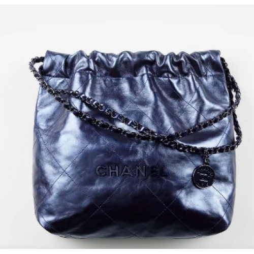 CHANEL 22 HANDTASCHE AS3260 Marineblau