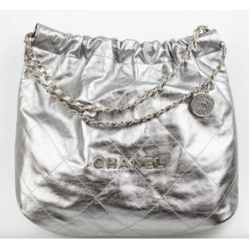 CHANEL 22 HANDTASCHE AS3260 Silber