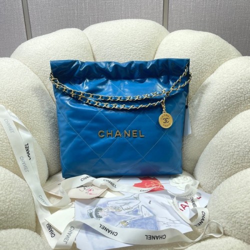 CHANEL 22 HANDTASCHE AS3260 blau