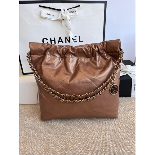 CHANEL 22 HANDTASCHE AS3260 braun