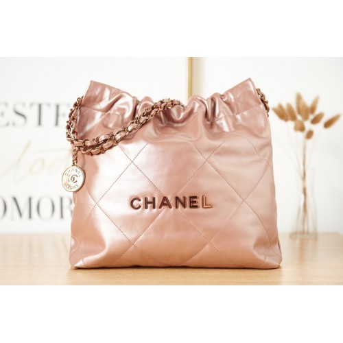 CHANEL 22 HANDTASCHE AS3260 dunkelrosa
